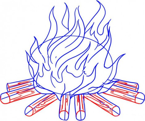 Як намалювати вогонь - малюємо вічний вогонь